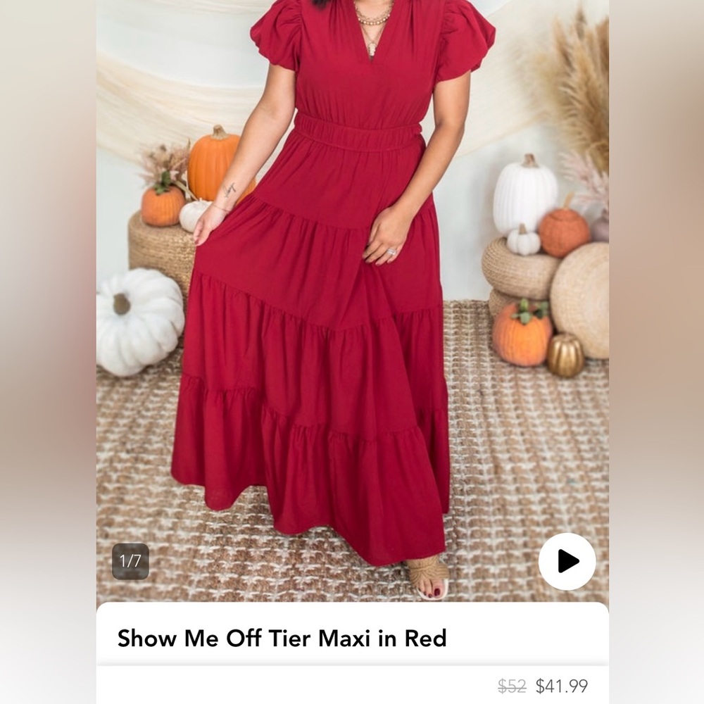 NEW red dress sz LG